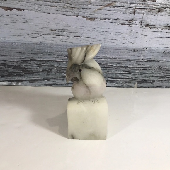 Marble Cockatiel Bookend Figurine 6’ Tall - Picture 2 of 6